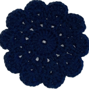 Πλεκτά σουβέρ 3ων τεμαχίων λουλούδι δαντέλα μονόχρωμο.Χρώμα : κόκκινο, μπεζ, μπλε 10cm - σουβέρ, βελονάκι - 5