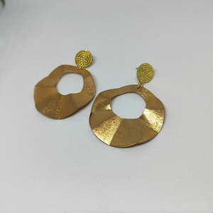 Κρίκοι ατσάλινοι σε χρυσό χρώμα 4,5εκ συνολικό μάκρος - κρίκοι, μικρά, ατσάλι, καρφάκι - 2