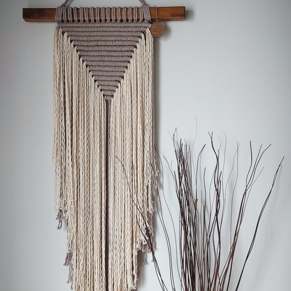 Μακραμέ Τοίχου | Μacrame Wall Hanging CALYPSO - μακραμέ, διακοσμητικά, 100% βαμβακερό