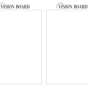 Εκτυπώσιμο βιβλιαράκι ''Vision Board" 12 μήνες - 12 month ''Vision Board'' Planner Insert - Για ημερολόγιο Α5 - φύλλα εργασίας