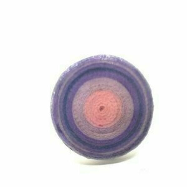 Δαχτυλίδι κύκλος quilling ασημί με χαρτί σε ροζ μωβ. - χαρτί, μεγάλα, αυξομειούμενα, φθηνά - 2