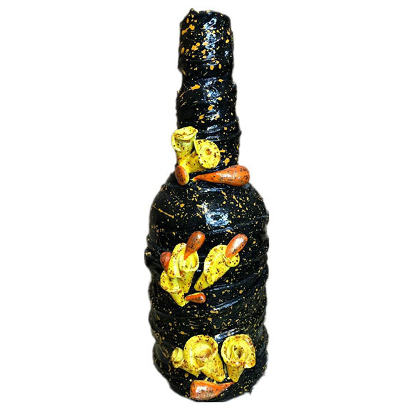 3D Διακοσμητικο μπουκάλι *BUKET* - γυαλί, ρητίνη, σπίτι, πηλός, διακοσμητικά μπουκάλια