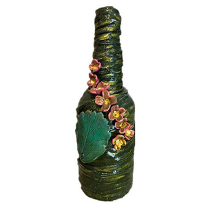 Διακοσμητικο μπουκάλι *SEMITSVET* - γυαλί, ρητίνη, σπίτι, πηλός, διακοσμητικά μπουκάλια