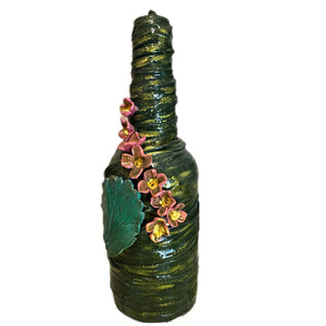 Διακοσμητικο μπουκάλι *SEMITSVET* - γυαλί, ρητίνη, σπίτι, πηλός, διακοσμητικά μπουκάλια - 5