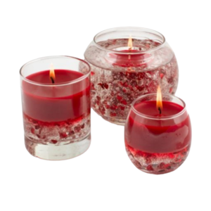 Αρωματικό Κερί φράουλας, Gel wax,με κομφετί καρδιάς, για τους ρομαντικούς! - γυαλί, κερί, αρωματικά κεριά