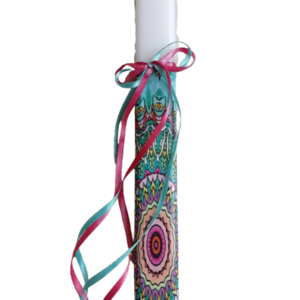 Πασχαλινή λαμπάδα με σχέδια πολύχρωμα 1. - κορίτσι, λαμπάδες, για παιδιά, για ενήλικες, για εφήβους - 2