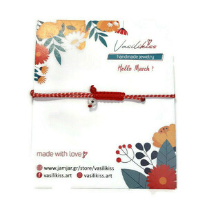 Μάρτης square knot με ματάκι - κορδόνια, μάτι, χάντρες, μαρτάκια, αυξομειούμενα - 3