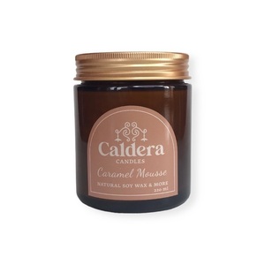 CARAMEL MOUSSE Χειροποίητο Αρωματικό Κερί Σόγιας - χειροποίητα, αρωματικά κεριά, κερί σόγιας, 100% φυτικό
