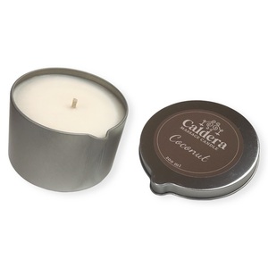 MASSAGE Χειροποίητο Αρωματικό Κερί Σόγιας COCONUT 200gr - χειροποίητα, κερί σόγιας, 100% φυτικό