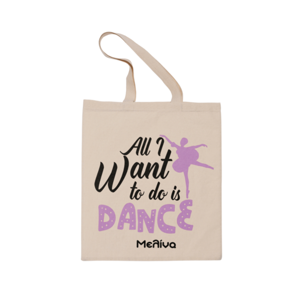 Πάνινη τσάντα για μπαλέτο 42x38 , τσάντα για κορίτσια για τα ρούχα μπαλέτου με όνομα - ύφασμα, tote, πάνινες τσάντες