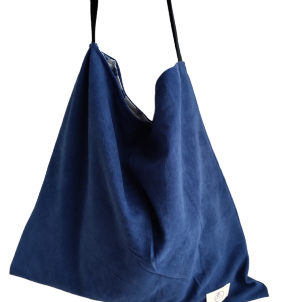 σουέτ τσάντα ώμου - tote bag - ύφασμα, ώμου, μεγάλες, all day, tote