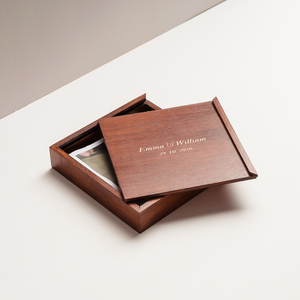 Προσωποποιημένο Ξύλινο Κουτί Φωτογραφιών με θήκη USB - Χάραξη Ονόματα και Λογότυπο - ξύλο, personalised, άλμπουμ - 2
