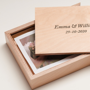 Προσωποποιημένο Ξύλινο Κουτί Φωτογραφιών - Χάραξη Ονόματα και Λογότυπο - ξύλο, personalised, άλμπουμ - 2