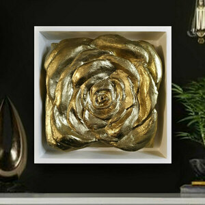 Τριαντάφυλλο από ξύλο & γύψο χειροποίητο διακοσμητικό 24Χ24εκ. "rose 30" - ξύλο, δώρο, τριαντάφυλλο, διακοσμητικά, δώρο έκπληξη