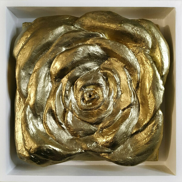 Τριαντάφυλλο από ξύλο & γύψο χειροποίητο διακοσμητικό 24Χ24εκ. "rose 30" - ξύλο, δώρο, τριαντάφυλλο, διακοσμητικά, δώρο έκπληξη - 3