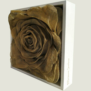 Διακοσμητική τριαντάφυλλο από συρμάτινο πλέγμα 24Χ24εκ. "rose 36" - ξύλο, καρδιά, δώρο, διακοσμητικά, δώρο έκπληξη - 4