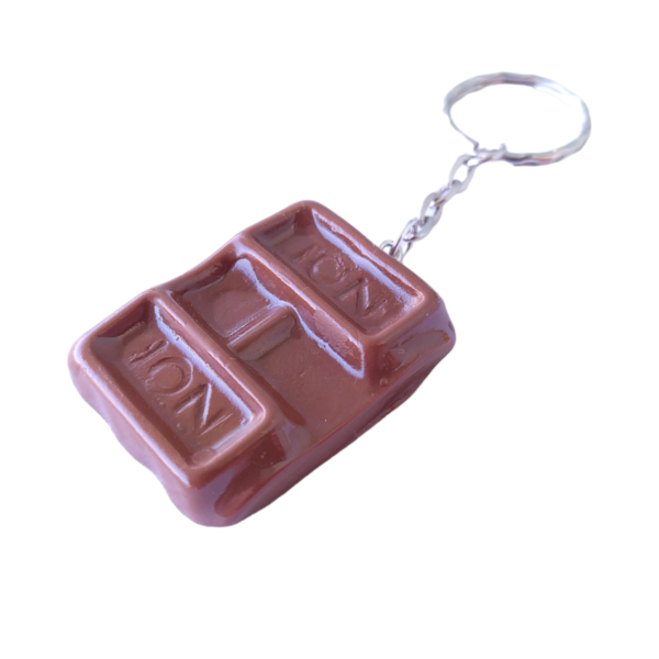 Μπρελόκ σοκολάτα ION με πολυμερικό πηλό / μεγάλο / μεταλλικό / Twice Treasured - πηλός, γλυκά, μπρελοκ κλειδιών - 2