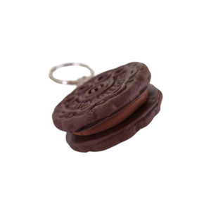 Μπρελόκ μπισκότο Παπαδοπούλου μικρό με πολυμερικό πηλό / μικρό / μεταλλικό / Twice Treasured - πηλός, γλυκά, μπρελοκ κλειδιών - 3