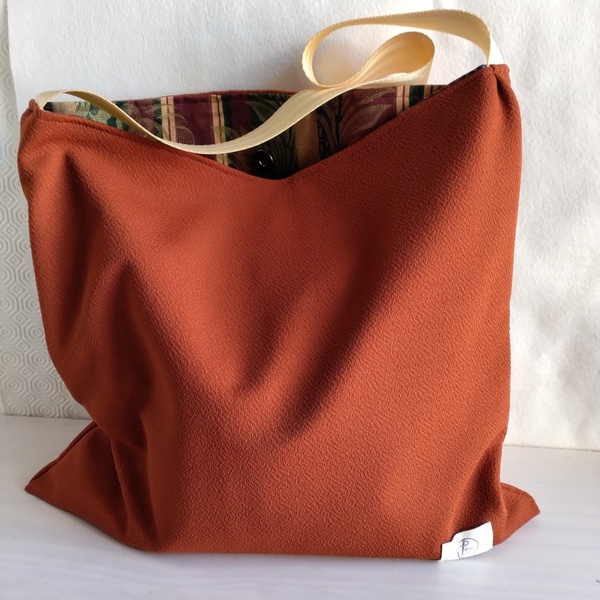τσάντα ώμου σε ταμπά χρώμα - tote bag - ύφασμα, ώμου, μεγάλες, all day, tote - 3
