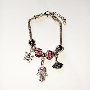 Βραχιόλι Charms Pandoras - charms, πεταλούδα, μάτι, χάντρες, χεριού