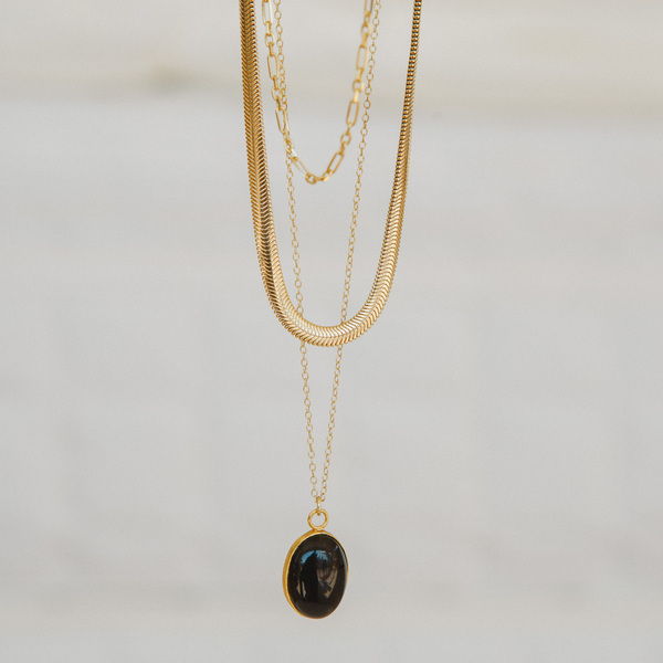 Gemstone Love Necklace - ημιπολύτιμες πέτρες, ασήμι 925, romantic, boho - 5