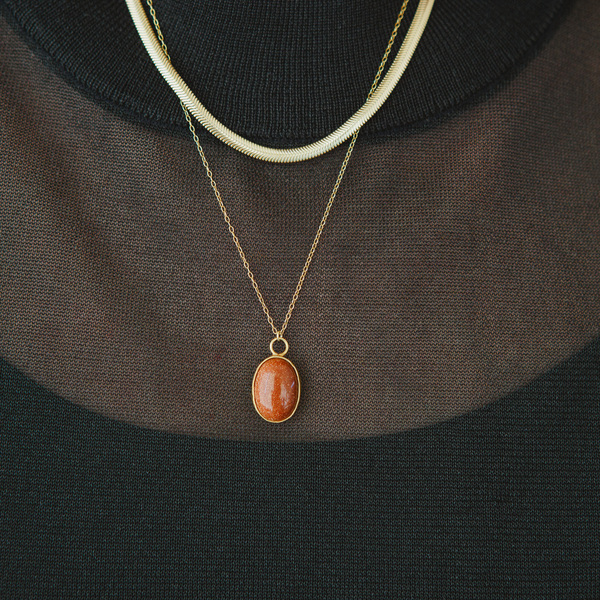 Gemstone Love Necklace - ημιπολύτιμες πέτρες, ασήμι 925, romantic, boho - 2