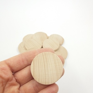 Ξύλινοι κύκλοι διαμέτρου 40 mm - σετ 10 τεμαχίων - υλικά κατασκευών, με ξύλινο στοιχείο - 2