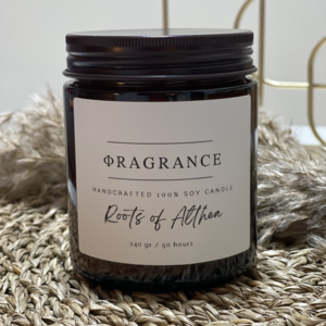 HANDCRAFTED 100% SOY WAX ROOTS OF ALTHEA - αρωματικά κεριά - 2