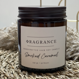 HANDCRAFTED 100% SOY WAX SMOKED CARAMEL - αρωματικά κεριά - 2