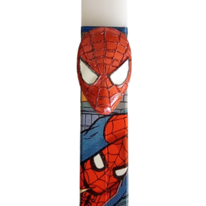 Πασχαλινή λαμπάδα Spiderman και κουμπαράς - αγόρι, λαμπάδες, κουμπαράδες, για παιδιά, για εφήβους - 4