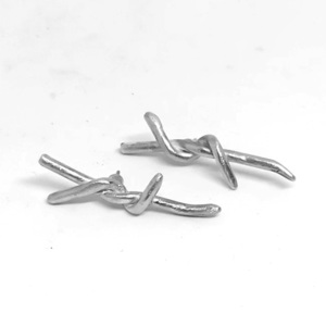 "Ypsilon Earrings" - ασήμι 925, καρφωτά, μικρά, καρφάκι