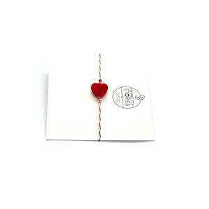 Βραχιόλι "μαρτάκι" με κόκκινη βελουτέ καρδιά - καρδιά, κορδόνια, μαρτάκια, χεριού, αυξομειούμενα - 2