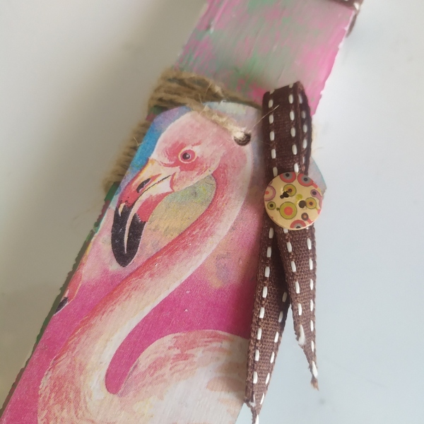 Κοριτσίστικη λαμπάδα με θέμα "Φλαμίνγκο" - κορίτσι, λαμπάδες, flamingos, για παιδιά, για ενήλικες - 2