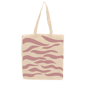 Tote Bag Υφασμάτινη Animal Print Δίχρωμη 48x32 - ύφασμα, animal print, ώμου, tote, πάνινες τσάντες - 3