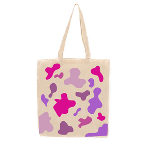 Tote Bag Υφασμάτινη Animal Print Χρωματιστή 48x32 - ύφασμα, animal print, ώμου, tote, πάνινες τσάντες