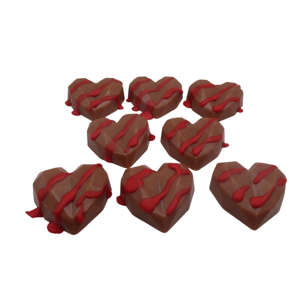 Wax melts σε σχήμα 3D καρδιές 8 τμχ (80gr) - αρωματικά κεριά, αρωματικό χώρου, waxmelts, soy wax