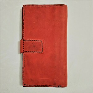 πορτοφόλι μεγάλο από Δέρμα Κόκκινο με πολλές θήκες - δέρμα, πορτοφόλια - 3