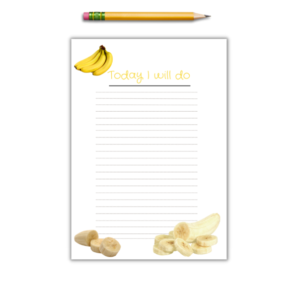 Σημειωματάριο λίστας φρούτο μπανάνα - DIY