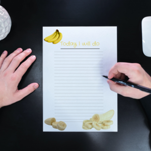 Σημειωματάριο λίστας φρούτο μπανάνα - DIY - 2