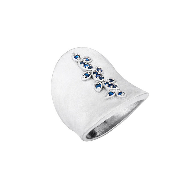 Χειροποίητο δαχτυλίδι με ματ φινίρισμα και μπλε ζιρκόν από ασήμι 925|Ocean - ημιπολύτιμες πέτρες, ασήμι 925, boho, σταθερά, μεγάλα - 2