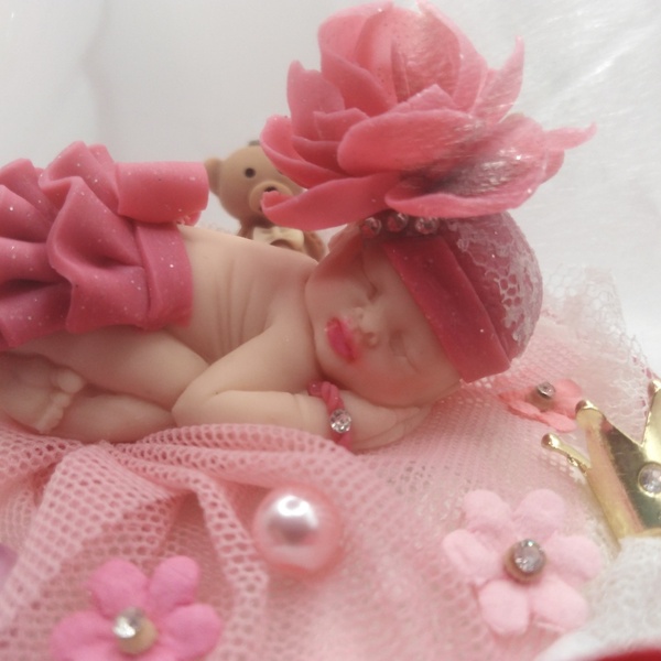 Το Πρώτο μου Πάσχα! "Tiny Spring dusty pink Princess" - κορίτσι, διακοσμητικά, πρώτο Πάσχα, πριγκίπισσες, για μωρά - 2