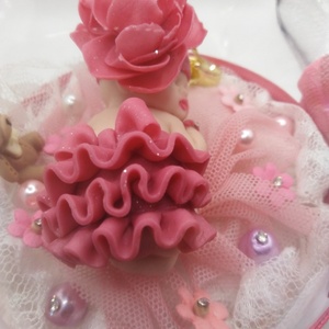 Το Πρώτο μου Πάσχα! "Tiny Spring dusty pink Princess" - κορίτσι, διακοσμητικά, πρώτο Πάσχα, πριγκίπισσες, για μωρά - 4