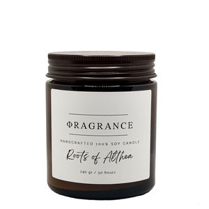 HANDCRAFTED 100% SOY WAX ROOTS OF ALTHEA - αρωματικά κεριά