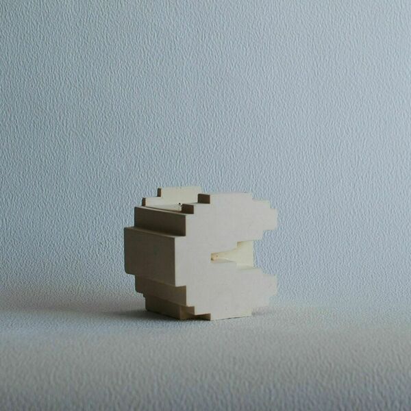 Διακοσμητικό Γλαστράκι PacMan από τσιμέντο 9 cm | Concrete Decor - τσιμέντο, διακοσμητικά