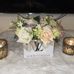 BOX FLOWERS WITH CANDLE - αρωματικό, διακοσμητικά, κεριά, δωρο για επέτειο