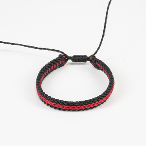 Μακραμέ βραχιόλια ανδρικά μαύρα με κόκκινο, χειροποίητα βραχιόλια γυναίκα - Macrame bracelet mens black with red, handmade bracelet womens - νήμα, μακραμέ, boho, χεριού, αυξομειούμενα