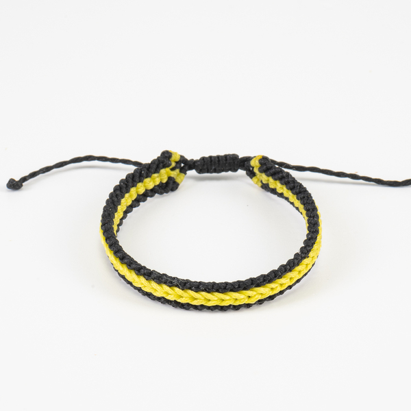Μακραμέ βραχιόλια ανδρικά μαύρα με κίτρινο, χειροποίητα βραχιόλια γυναίκα - Macrame bracelet mens black with yellow, handmade bracelet womens - νήμα, μακραμέ, boho, χεριού, αυξομειούμενα