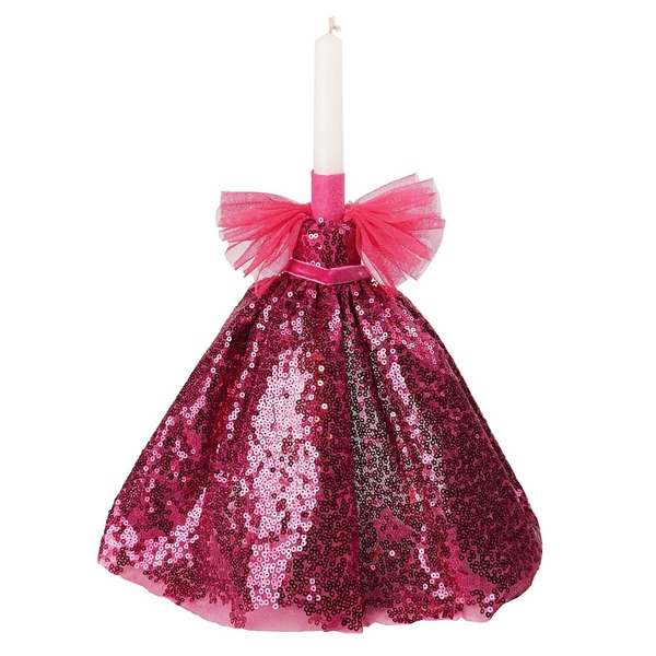 Λαμπάδα Φόρεμα Pink Sequins (φοριέται σε κούκλα) - κορίτσι, λαμπάδες, για παιδιά - 3