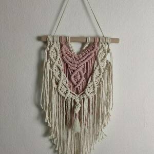 Macrame τοίχου 28×45 Δίχρωμο - μακραμέ, διακοσμητικά - 2