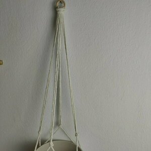Απλό Macrame τοίχου για γλάστρακι 95cm - μακραμέ, διακοσμητικά - 4